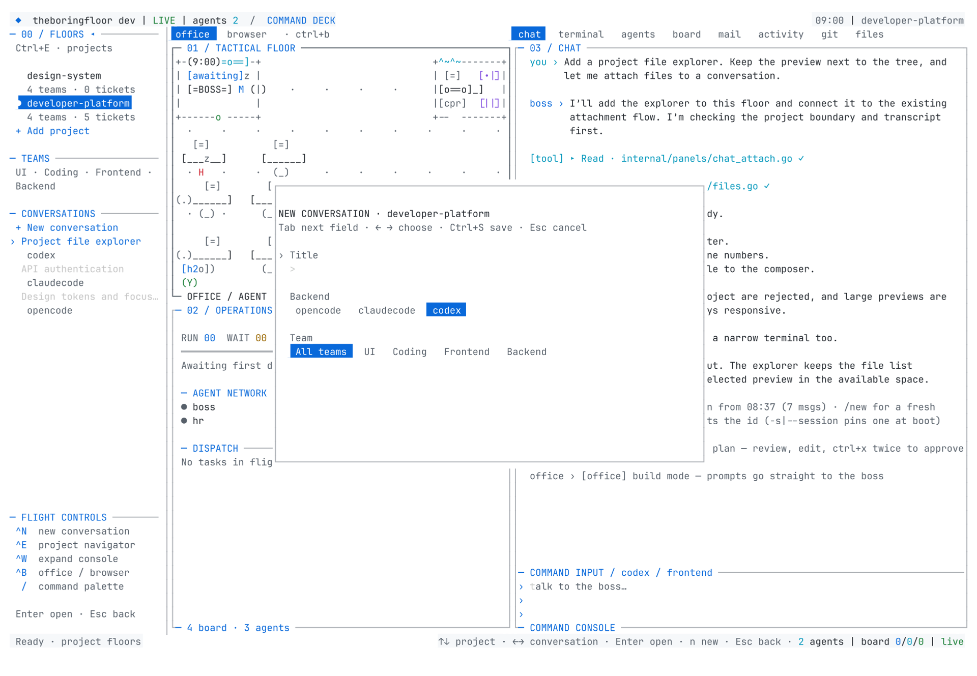 Choose a backend per conversation